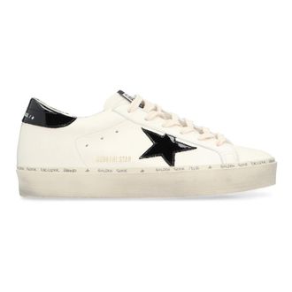 Golden Goose Sneakers, female, White, Size: 5 US Hi Star Leather Low-Top Sneakers