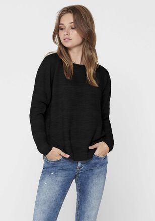 Only Rundhalspullover ONLY ONLCAVIAR L/S PULLOVER KNT, Damen, Gr. XS, schwarz, Feinstrick, Obermaterial: 100% Polyacryl, unifarben, l&auml;ssig geschnitten norm