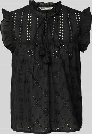 Only Loose Fit Blusentop aus reiner Baumwolle Modell REVA LIFE in Black, Größe XS