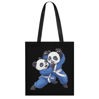 Generic Panda Bears Jiu Jitsu Womens Tote Casual Shopping Bag Lightweight Shoulder Bags Hobos Handbag for Work Travel Daily 35x40cm