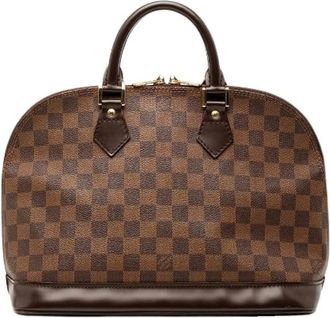 Louis Vuitton Pre-owned Handbags, female, Brown, Size: ONE SIZE Pre-owned Alma PM Damier Handbag