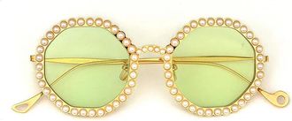 Eyepetizer Gatsby Jordan C.4 1 Gold/Green Gradient Unisex Sunglasses