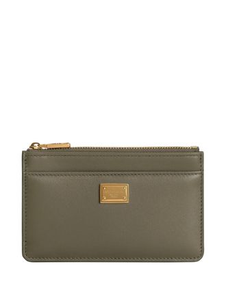 Dolce & Gabbana logo-plaque wallet - Groen