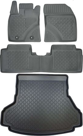 OEM Juego De Alfombrillas Para Coche Y Maletero Para Toyota Avensis Iii Sed&aacute;n (enero De 2009 - Agosto De 2018)
