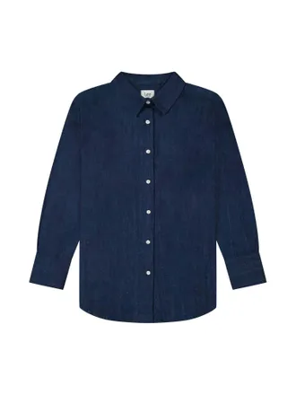 Lee Jeansbluse LEE Lee Jeanshemd Classic Shirt, Damen, Gr. L, blau, Obermaterial: 100% Baumwolle CO., Blusen Jeansbluse