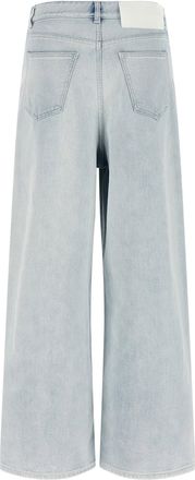 Maison Margiela Drawstring Cotton Denim Jeans - Light blue