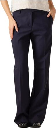 Moss Copenhagen Mschfreylia Pants - Dames - Wijde Broeken - Blauw - XS - Leer - Broeken
