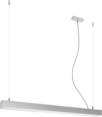 Thoro L&aacute;mpara de techo gris aluminio 3000k alt. 150 cm