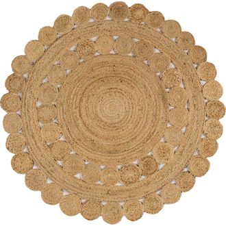 Jonathan Y Designs Bodhi Round Natural Jute hippie Circle Natural Round Area Rug at Nordstrom, Size 4Ft 0In X 4Ft 0In