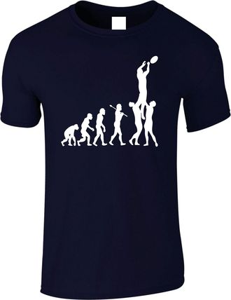 Generic Evolution Rugby T-Shirt Funny Footballer Gift Evolve Rugger Xmas Gift Top (UK, Alpha, XXL, Regular, Regular, Navy)