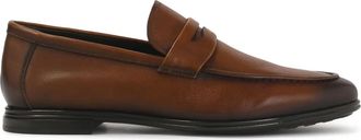 Kazar Bruin geschaduwd leren loafers - Heren - Loafers - Bruin - 44 EU - Leer - Schoenen