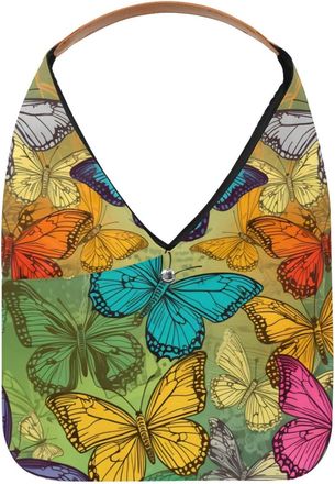 Generic Butterfly Reusable Lightweight Grocery Bags - Foldable Into Compact Pouch, Washable & Sturdy, Multipurpose for Shopping and Travel
