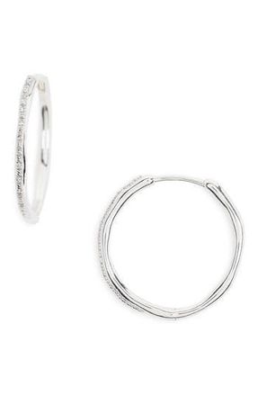 Monica Vinader Riva Wave Diamond Hoop Earrings in Sterling Silver at Nordstrom Rack