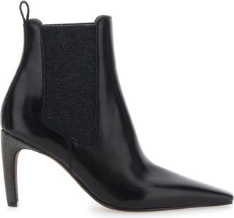 Brunello Cucinelli Black Leather Boots