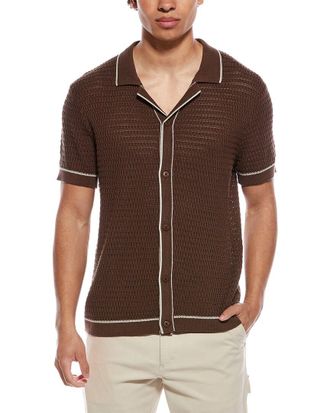 Vintage Summer Swimwear Polo Sweater