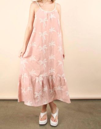 Very J Palms Midi Dress In Blush
