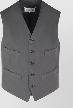 Maison Margiela cotton silk vest adjustable strap v neck
