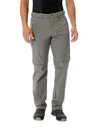 Vaude Outdoorhose VAUDE MENS FARLEY STRETCH T-ZIP PANTS III, Herren, Gr. 46, N-Gr, grau (stone grau), Obermaterial: 89% Polyamid, 11% Elasthan, Hosen Outdoo
