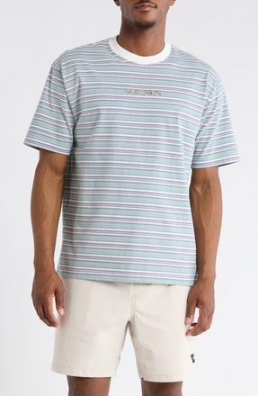 Vans Cameron Stripe Cotton T-Shirt in Marshmallow-Glacial Slate at Nordstrom, Size Xx-Large
