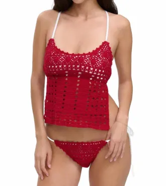 Frankies Bikinis Nari Tankini In Havana Crochet