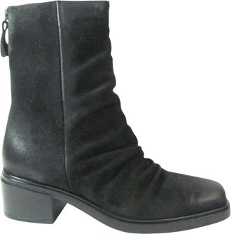 Mjus Enkellaarsjes - Dames - Schoenen - Zwart - Maat: 38 EU Leer
