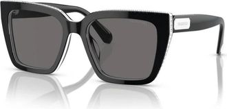 Swarovski Zonnebril- vierkante vorm - Dames - Zonnebrillen - Zwart - 54 MM - Accessoires