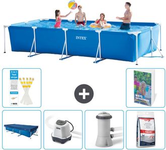 Intex Piscina Con Estructura Rectangular - 450x220x84 Cm - 7-piezas S127