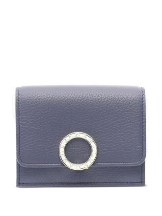 Bulgari Portafoglio tri-fold con logo anni 2020 - Blu