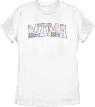 Disney Womens Disney Mama Collegiate Fabric Pattern Graphic T-Shirt in White at Nordstrom, Size Xx-Large