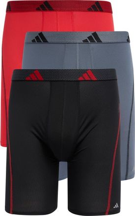 adidas Performance Mesh 3-Pack Boxer Briefs in Better Scarlet/Black/Grey at Nordstrom Rack, Size X-Large