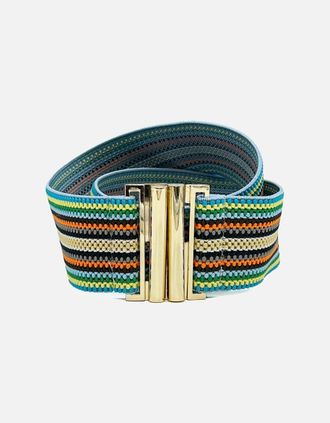 Nooki Design Womens Carnival Elastic Belt - Turquoise - Blue/Green - Size: ML