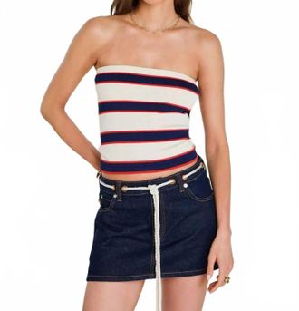 SER.O.YA Theodora Top In Eggshell Stripe