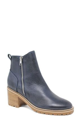 Django & Juliette Birdi Heel Boot in Navy Leather at Nordstrom, Size 41
