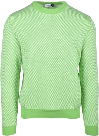 Heritage Apple Green Textured Cotton Sweater