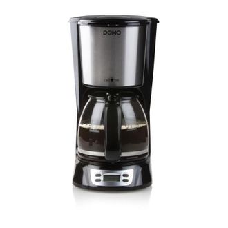 Domo Cafetera De Filtro Domo Do708k - 1000 W - 1,5 L - 12 Tazas - Pantalla Lcd - Temporizador 24 H - Negro Y Acero Inoxidable