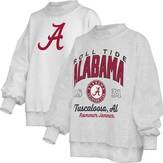 Pressbox Womens Pressbox Heather Gray Alabama Crimson Tide Reversible Sweatshirt at Nordstrom, Size Xx-Large