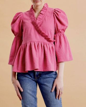 byTiMo Womens Bubble Wrap Blouse In Pink