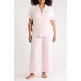Nordstrom Moonlight Eco Crop Pajamas in Pink Cake at Nordstrom, Size 2X