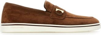 Ferragamo Tancredi Loafer - Heren - Loafers - Bruin - 39 1/2 EU - Leer - Schoenen