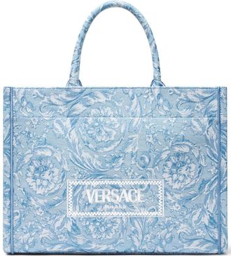 Versace Barocco Athena tote bag - unisex - Polyester/Nylon/Cotton/Acrylic - One Size - Blue