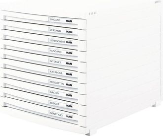 Han Contur 1510-12 Cassettiera Bianco din A4, din B4, din C4 Numero cassetti: 10 - HAN