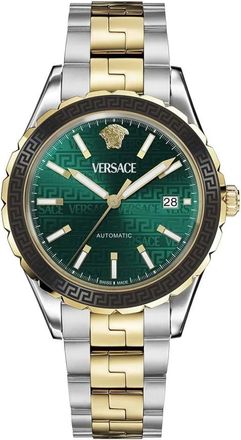 Versace Herenhorloge Hellenyium Groen Veqca 0524 - Heren - Horloges - Grijs - ONE Size - Accessoires