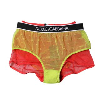 Dolce & Gabbana Kanten Slip Set - Dames - Onderbroek - Rood - XS - Nylon - Ondergoed