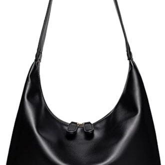 Seward Leather Hobo Bags for Women Small Soft Shoulder Purse Slouchy Tote Handbags with Double Zipper Design