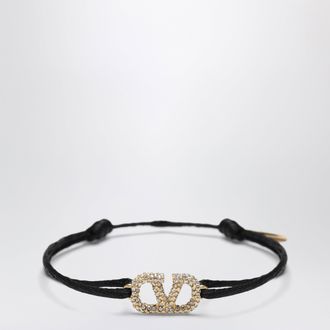 Valentino Garavani Bracciale regolabile VLogo Signature con cristalli