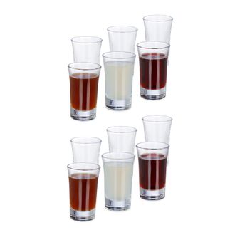 Relaxdays Relaxdays - Set De 96 Vasos Para Chupitos, Juego De Vasos Para Tequila, 4 Cl, Aptos Para Lavavajillas, Transparente