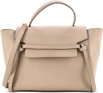Celine Belt Bag Textured Leather Medium satchel - Beige