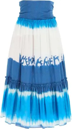 Alberta Ferretti Tie Dye Midi Rok - Dames - Midirokken - Veelkleurig - L - Katoen - Rokken