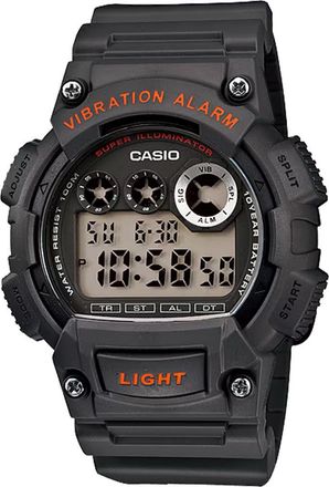 Casio Mens Shock-Resistant Digital Sport Watch with Gray Band- W-735H-8AV