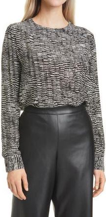 BOSS Ivicin Print Blouse in Black Fantasy at Nordstrom Rack, Size 10